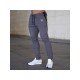 Sports Black Drawstring Men Pencil Pant Trousers