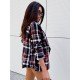  2022 Fashion Plaid Women's Long Sleve Small Jacket