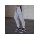 Sports Black Drawstring Men Pencil Pant Trousers