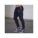 Sports Black Drawstring Men Pencil Pant Trousers