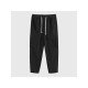 Casual Pockets Drawstring Black Men Pants