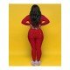  Pure Color Skinny Women's Long Sleeve Jumpsuit