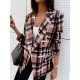  2022 Fashion Plaid Women's Long Sleve Small Jacket