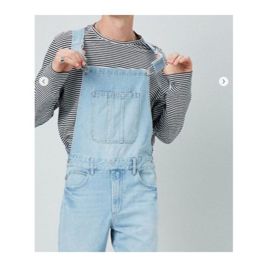 Pockets Blue Denim Overall For Men