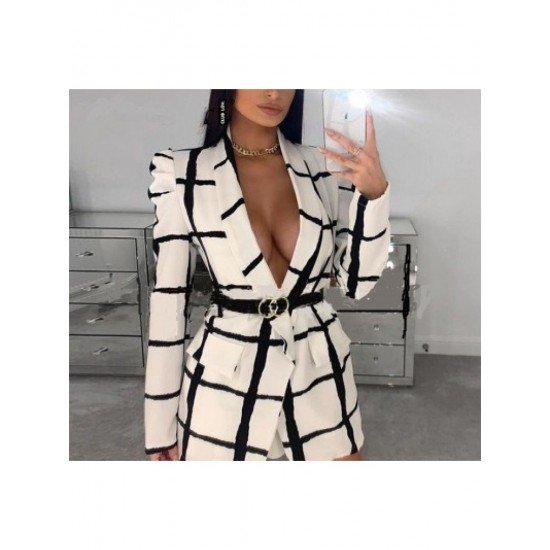  Fashion Puff Shoulder Women's Long Sleeve Suit Jacket