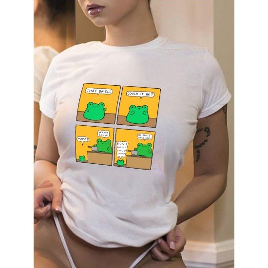 Cute Dialogue Graphic Latest Tops For Women