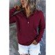  Casual Loose Hooded Pure Color Women's Sweater