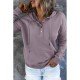  Casual Loose Hooded Pure Color Women's Sweater