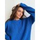  Winter Round Neck Women's Pure Color Sweaters