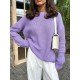  Winter Round Neck Women's Pure Color Sweaters