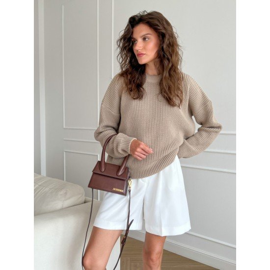  Winter Round Neck Women's Pure Color Sweaters