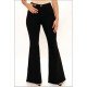 Simple Black Flare Jean Pants