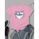 Heart Graphic Summer Couple T Shirts