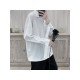  Pure Color Lapel Long Sleeve Shirt For Men