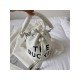  Pure Color Velvet Letter Women's Bucket Bag