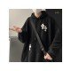  Fall Men's Casual Cross Printing Hooded Sweater