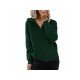  Pure Color Zipper Long Sleeve Women's Sweater