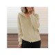  Pure Color Zipper Long Sleeve Women's Sweater