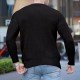  Pure Color Round Neck Men's Knitwear