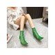 Hollow Out Zipper Up Ankle High Boots