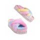  Women's Plush Cross Rhinestone Fur Slippers