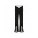  Pure Color Slim Low Waist Zipper Flared Pants