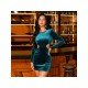 Cut Out Ladies Solid Long Sleeve Short Dress