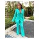  Fashion Casual Pure Color Women's Trouser Suit