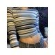  2022 Autumn Crew Neck Striped Women's Crop T-Shirt