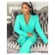  Fashion Casual Pure Color Women's Trouser Suit