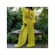  Pure Color See Through Women's Long Sleeve Jumpsuit