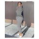  Japanese Velvet Pure Color Women's Long Sleeve Jumpsuit