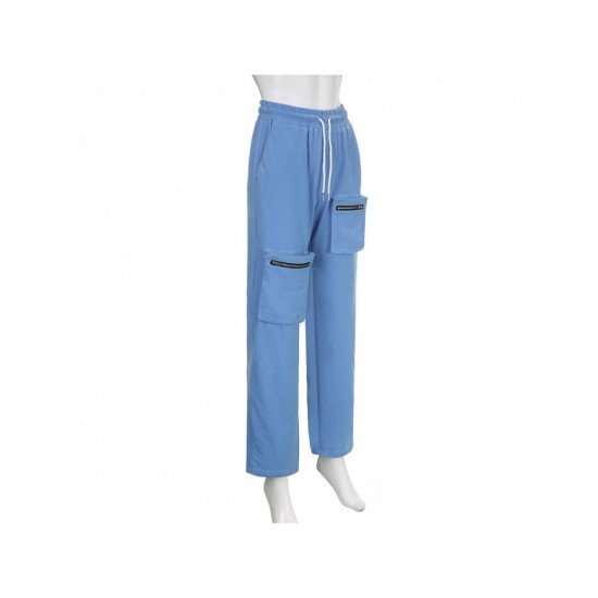  Street Style Pure Color Casual Pants