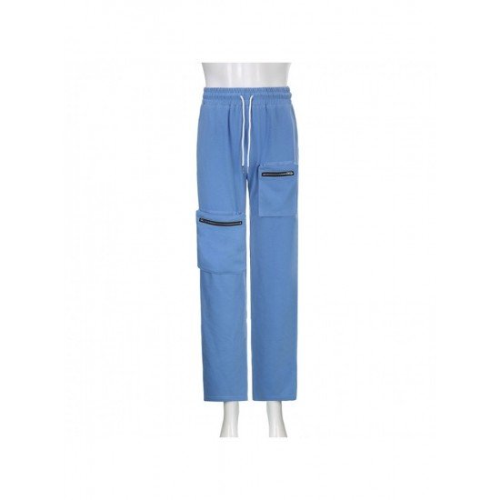  Street Style Pure Color Casual Pants