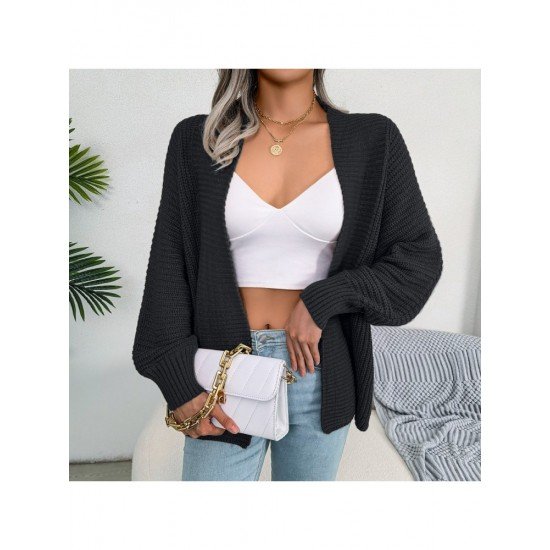 Casual Solid Bat Sleeve Sweater Cardigan Coats