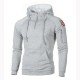 Spring Winter Patchwork Men Hooded Tops