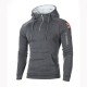 Spring Winter Patchwork Men Hooded Tops