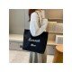  Canvas Letter Large Capacity Female Tote Bag