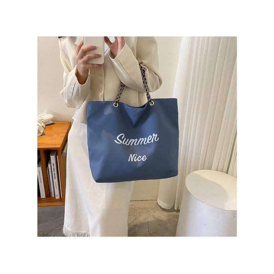  Canvas Letter Large Capacity Female Tote Bag