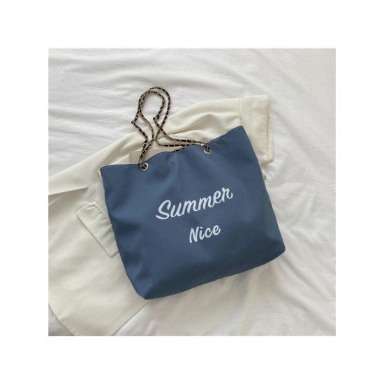  Canvas Letter Large Capacity Female Tote Bag