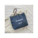  Canvas Letter Large Capacity Female Tote Bag