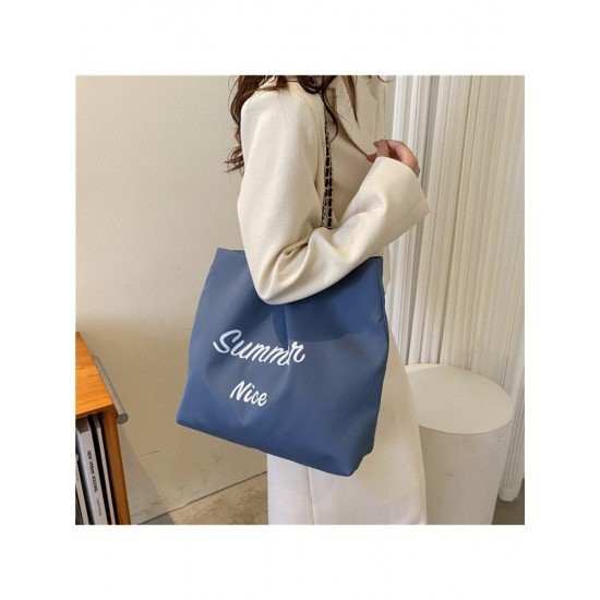  Canvas Letter Large Capacity Female Tote Bag