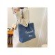  Canvas Letter Large Capacity Female Tote Bag