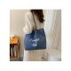  Canvas Letter Large Capacity Female Tote Bag