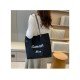  Canvas Letter Large Capacity Female Tote Bag