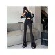  2022 Fall Pure Color Split Hem Women's Pants