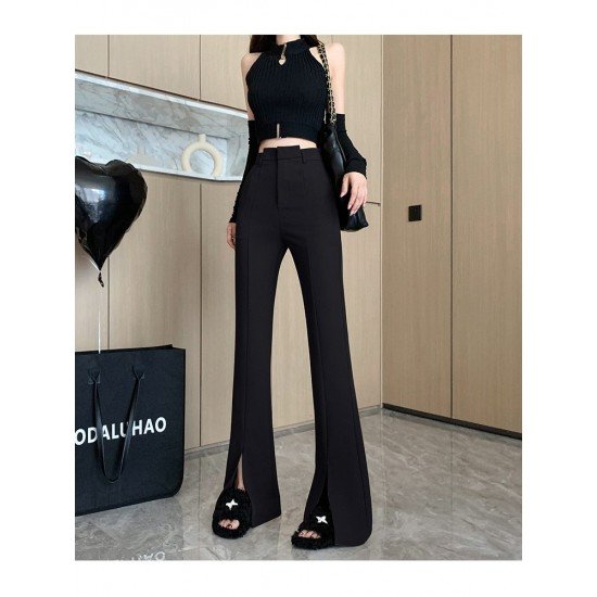  2022 Fall Pure Color Split Hem Women's Pants