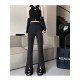  2022 Fall Pure Color Split Hem Women's Pants