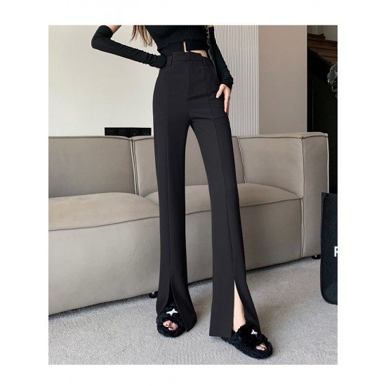  2022 Fall Pure Color Split Hem Women's Pants