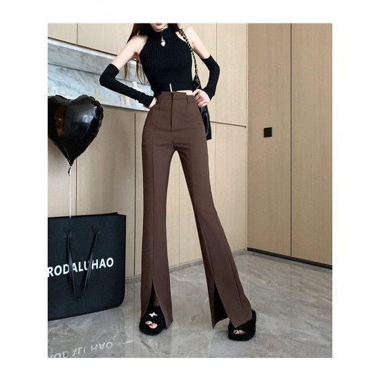  2022 Fall Pure Color Split Hem Women's Pants